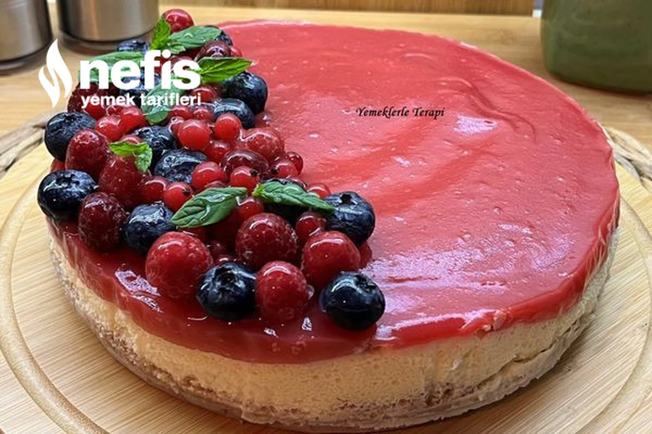 Çatlamayan Çökmeyen Tam Ölçülü Frambuazlı Cheesecake Tarifi Videolu