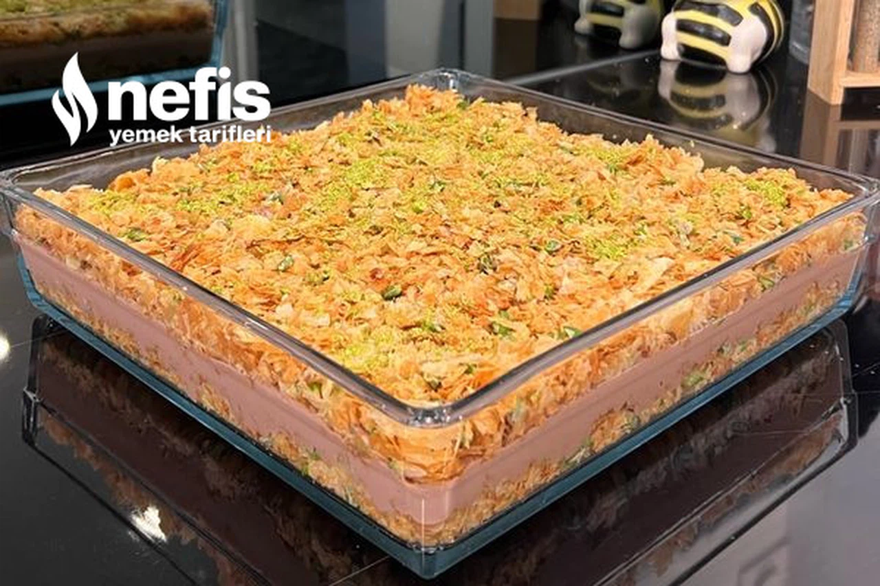 Soğuk Baklava Tadında Baklava Yufkasından Nutellalı Muhallebi