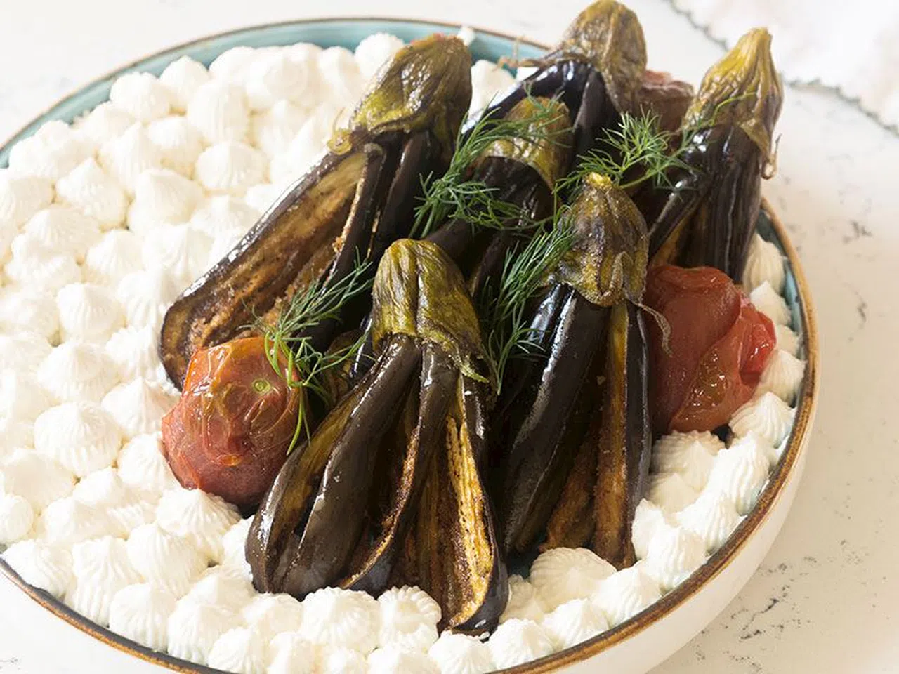 Labne Peynirli Bebek Patlıcan