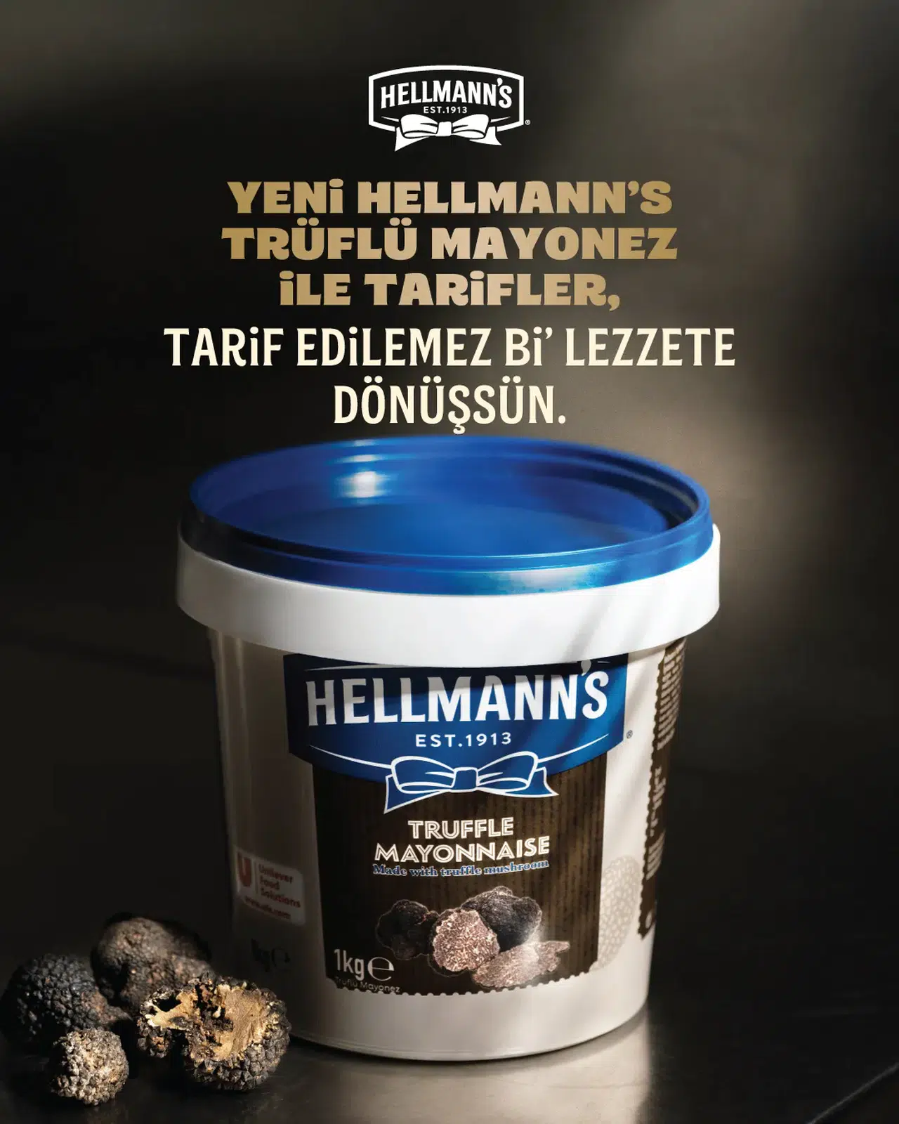 Unilever Food Solutions’tan Profesyonel Mutfaklara Özel Yeni Ürün: Hellmann’s Trüflü Mayonez Artık Kova Formatında!