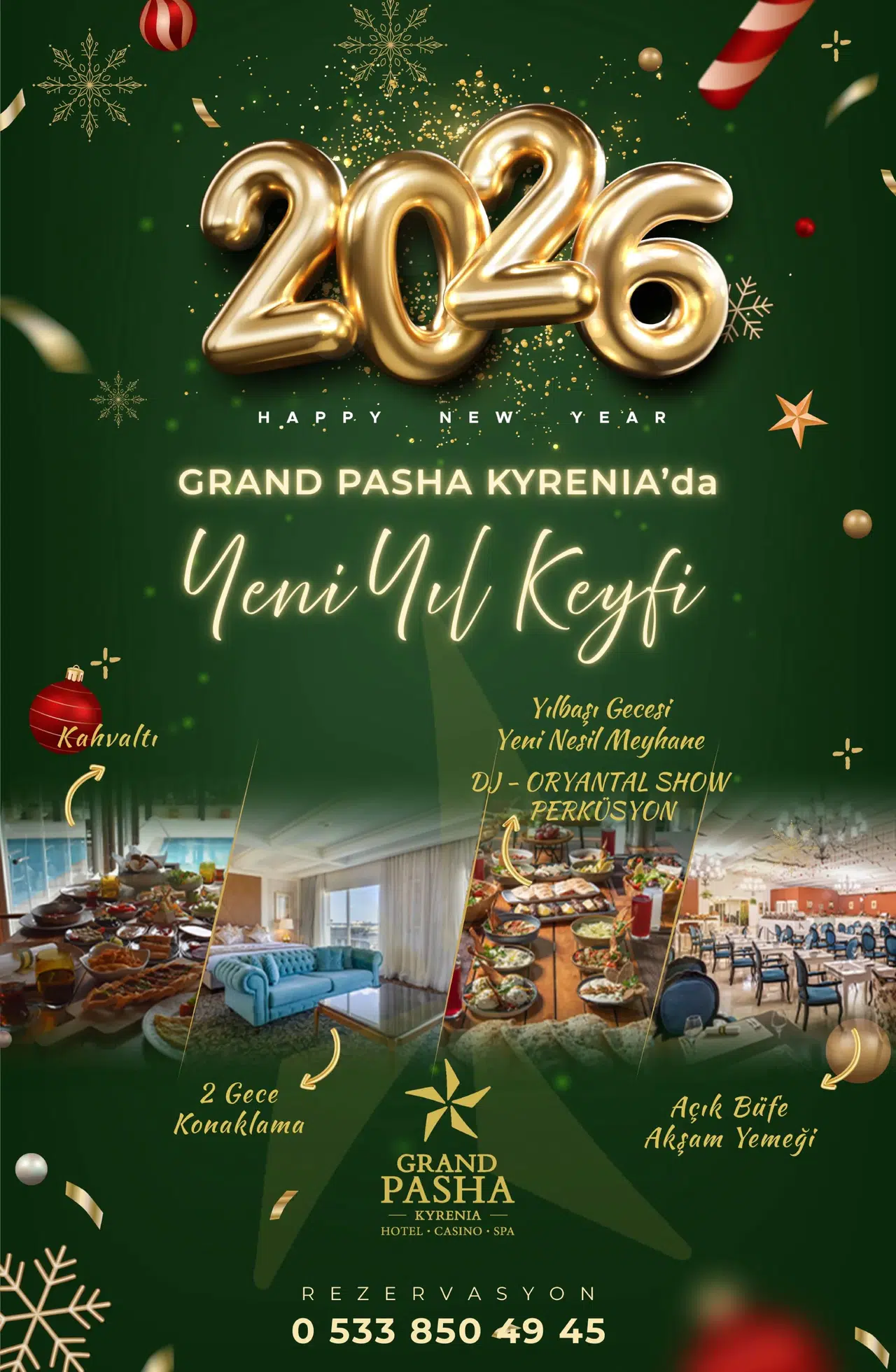 Grand Pasha Girne'de Yeni Yıla Rüya Gibi Bir Başlangıç Yapmak İçin Fırsatlar Başladı!