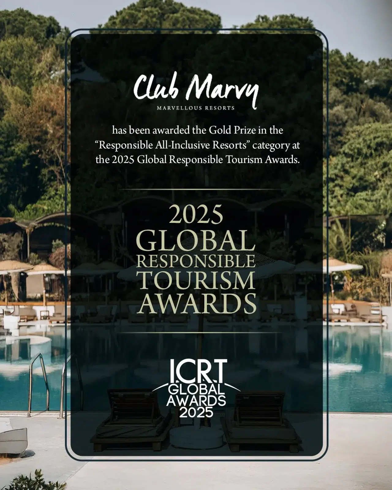 Club Marvy, Küresel Sorumlu Turizm Ödülleri'nde Altın Ödül ile Taçlandırıldı!