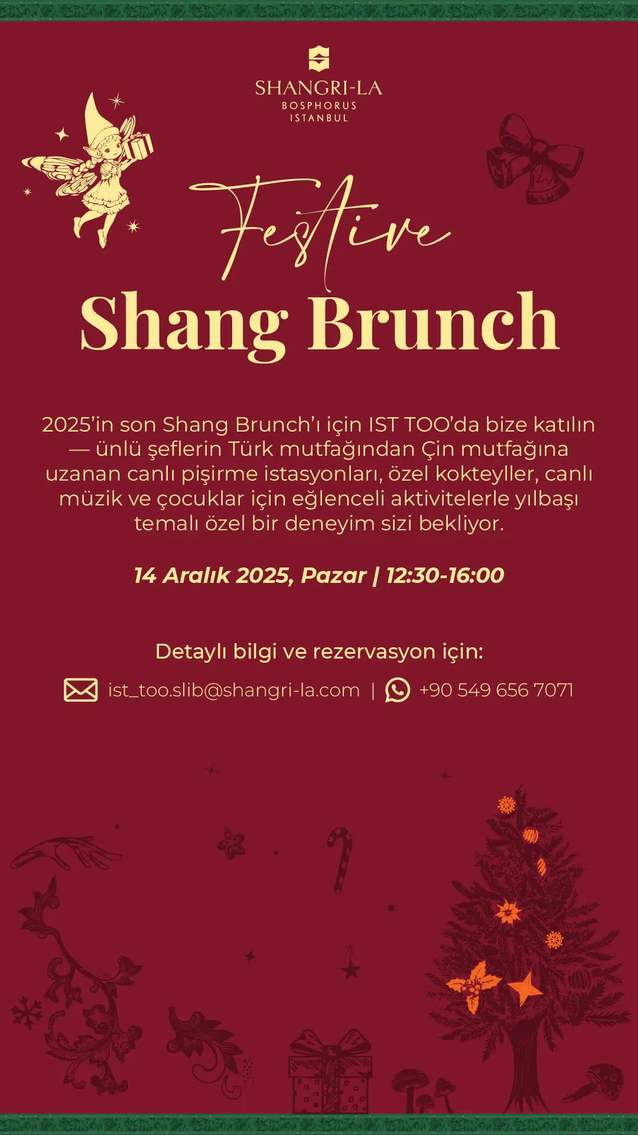 Gault & Millau'dan Onaylı "Yılın En İyi Brunch'ı" 14 Aralık'ta Shang'da!