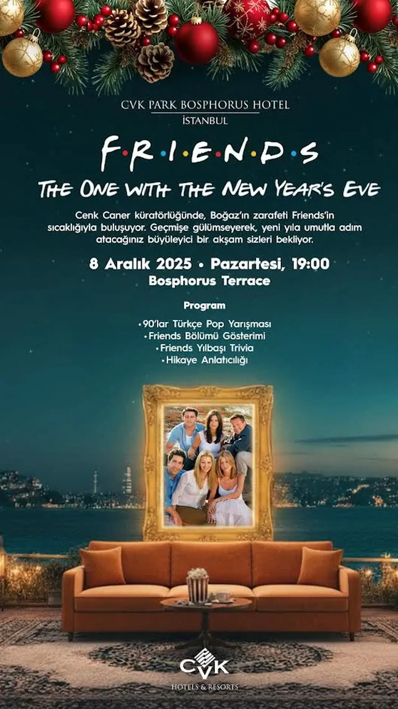 CVK Park Bosphorus Hotel’de Yeni Yıl İçin Eşsiz Bir Arkadaşlar Gecesi: "Unutulmaz Anlara Hazır Olun!"