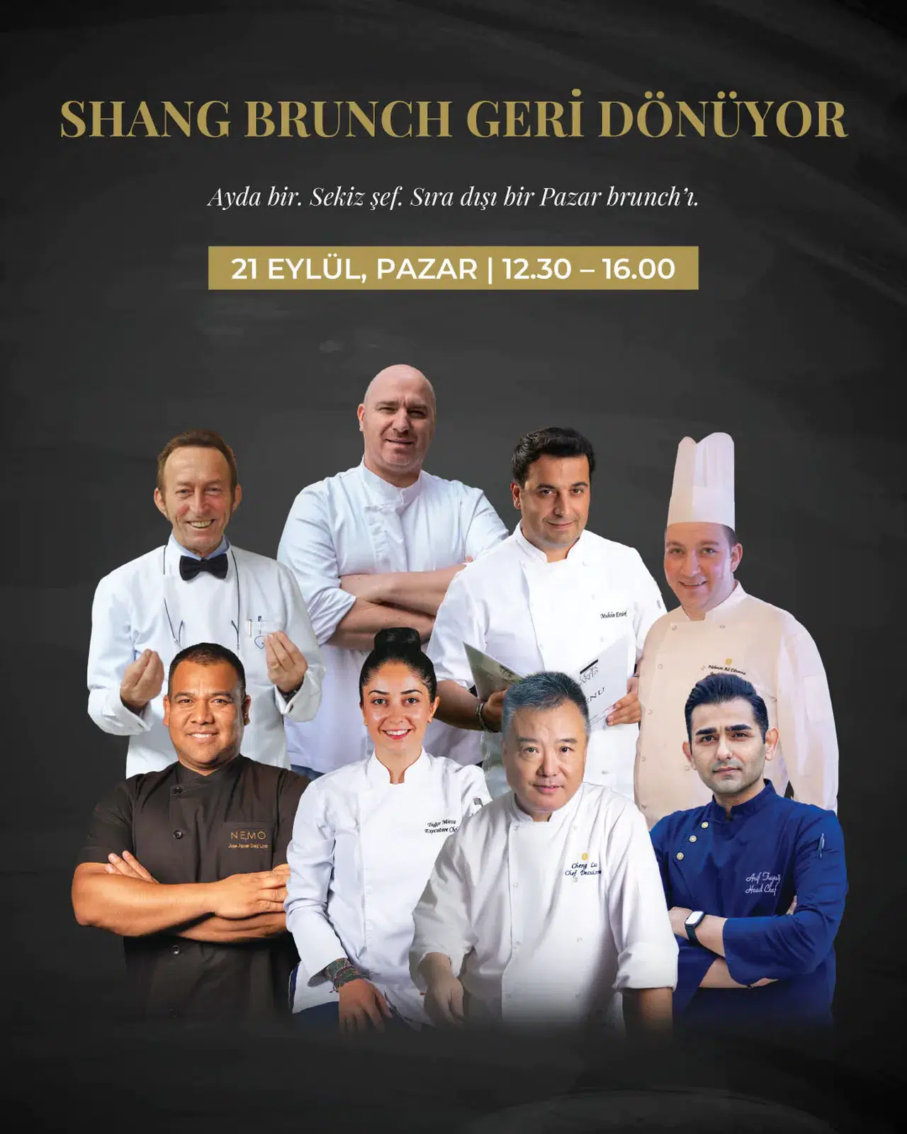 Shang Brunch Geri Dönüyor: 21 Eylül Pazar, Sekiz Şefin Buluştuğu Unutulmaz Bir Deneyim!