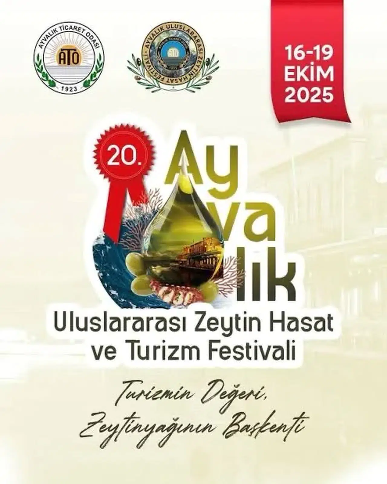 Ayvalık’ta 20. Uluslararası Zeytin, Hasat ve Turizm Festivali Başlıyor