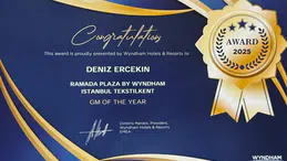 Ramada Plaza by Wyndham İstanbul Tekstilkent, "2025 Yılının Genel Müdürü" Ödülünü Kazandı!