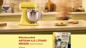 KitchenAid'ten Mutfaklara Neşe Katan Yeni Renk: Butter Stand Mikser, Şimdi 70 Tarifle Dolu Hediye Kitapla!