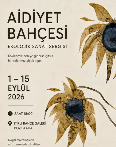 Neslihan Yetişkin’in “Aidiyet Bahçesi” eseri, Bozcaada’da sanat tutkunlarıyla bir araya geliyor.