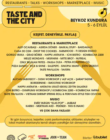 Beykoz Kundura, 5-6 Eylül'de "Şehir ve Tatlar" Etkinliğine Ev Sahipliği Yapıyor!