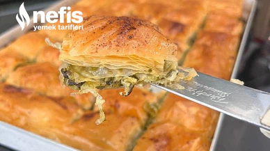 Bakalava Görünümünde Ispanaklı Peynirli Börek