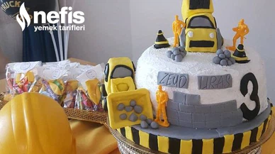 Dozer Kamyon Şekilli Yaş Pasta