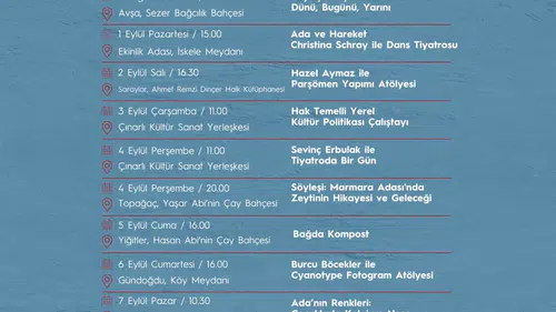 Marmara, Avşa ve Ekinlik Adaları'nda Kültür ve Sanat Etkinlikleri Başladı!