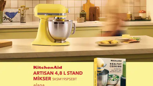 KitchenAid'ten Mutfaklara Neşe Katan Yeni Renk: Butter Stand Mikser, Şimdi 70 Tarifle Dolu Hediye Kitapla!