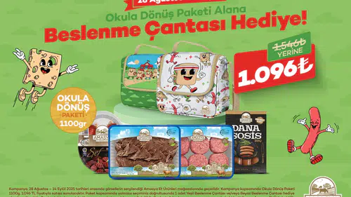 Amasya Et Ürünleri'nden Öğrencilere Özel Beslenme Çantasıyla Dolu Okula Dönüş Paketi!