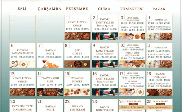 Eataly Mutfak Atölyesi, Ekim Ayı'nda Göz Dolduran Lezzet Atölyeleriyle Damakları Şenlendiriyor!