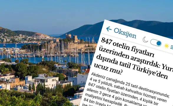 Bodrumlu Otelciler, Gazete Oksijen’in Duyurduğu 386.521 TL’lik Tatil Fiyatına Sert Yanıt Verdi!