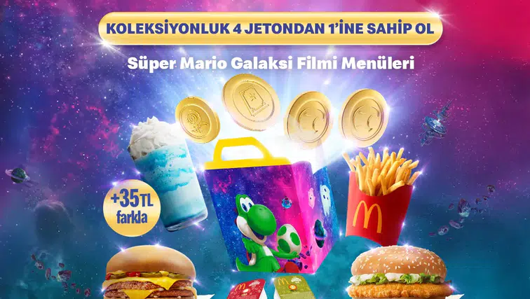 Süper Mario Galaksisi Temalı McDonald's Menüsüyle Eğlence Dolu!