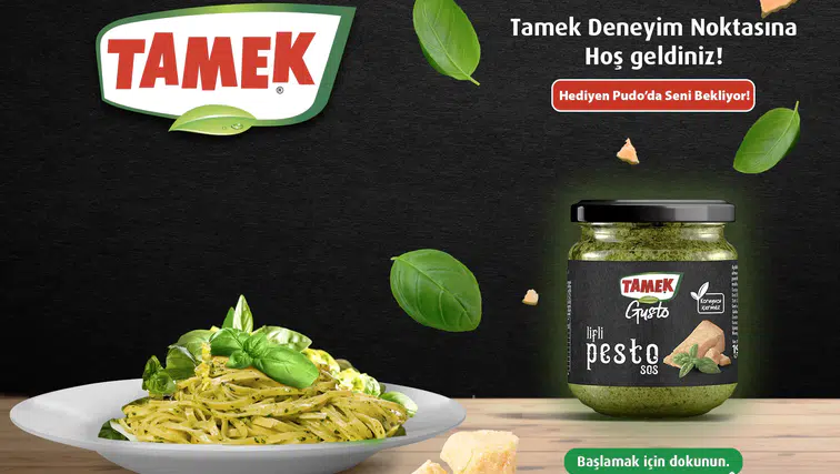 PUDO Kullanıcılarına Tamek Pesto Sosu Hediyeli Kampanya!