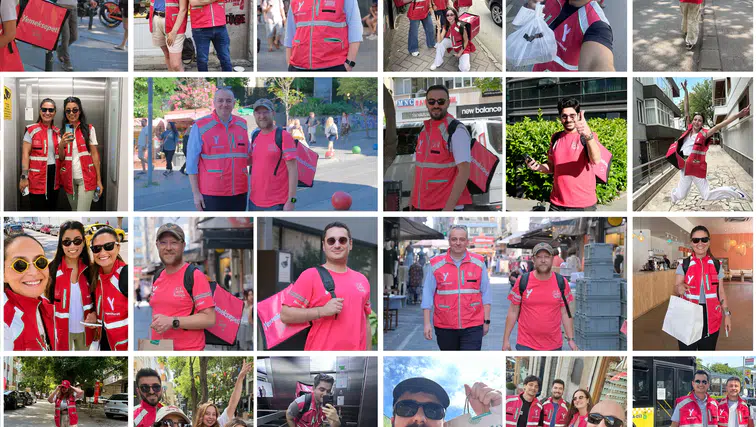 Yemeksepeti Çalışanları Yaya Kuryelikte 79 Kilometre Yürüyerek Vites Yükseltti!