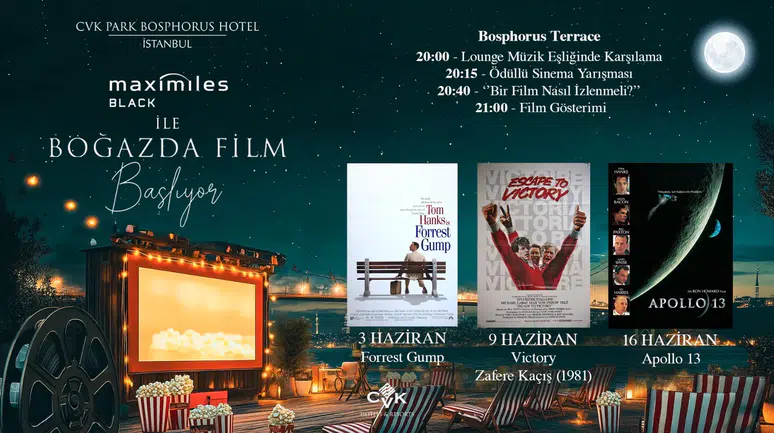 Bosphorus Teras'ta Yaz Akşamlarına Meydan Okuyan Açık Hava Sineması Eğlencesi!