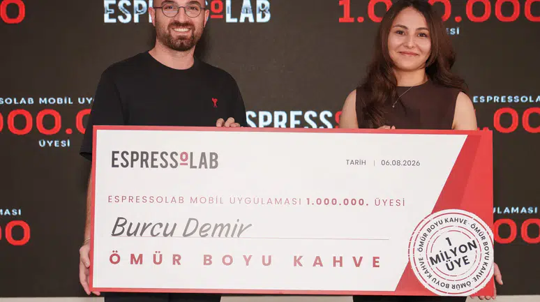 Espressolab, 1 Milyonuncu Kullanıcısına Ömür Boyu Ücretsiz Kahve Hediye Etti!
