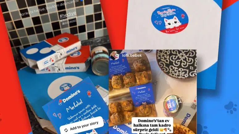 Domino's'tan Viral Kedi Akımına Neşeli Cevap: Önce Sana, Sonra Ona