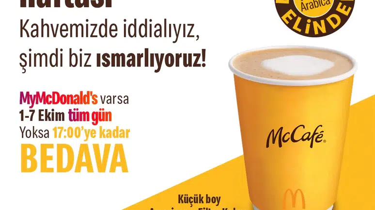 Ekim Ayında McDonald’s Türkiye'de Bir Kez Daha Kahve Keyfi Başlıyor!