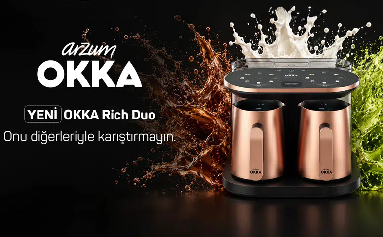 Arzum OKKA Rich Duo: Kahve ve Sıcak İçeceklerde Patentli Karıştırma Teknolojisiyle Yeni Bir Dönem Başlıyor!