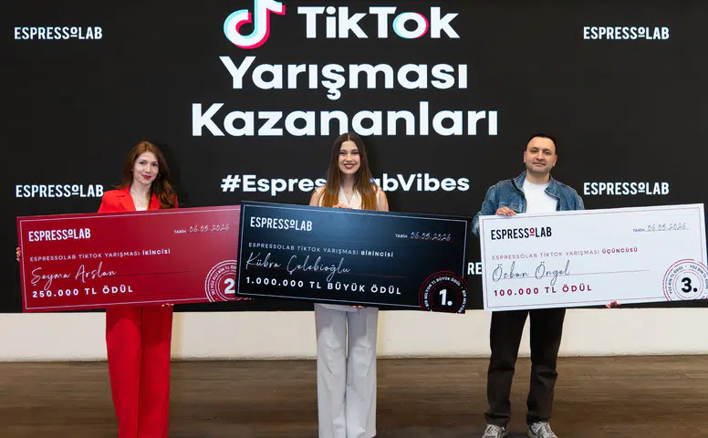 Espressolab TikTok Yarışmasının Şampiyonları Ödüllerini Törensel Bir Şekilde Sahiplenerek Kutladı!