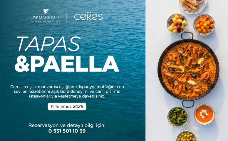 İstanbul'da İspanyol Esintileri: Ceres Restoran'da "Tapas & Paella" Akşamları Start Alıyor!
