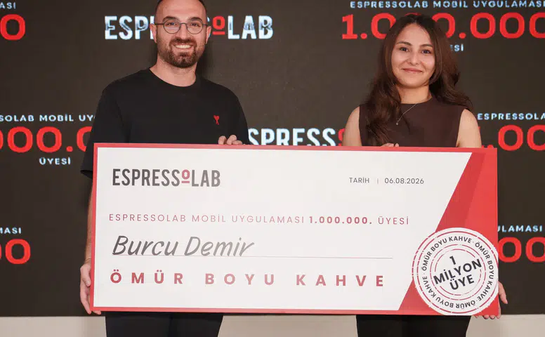 Espressolab, 1 Milyonuncu Kullanıcısına Ömür Boyu Ücretsiz Kahve Hediye Etti!