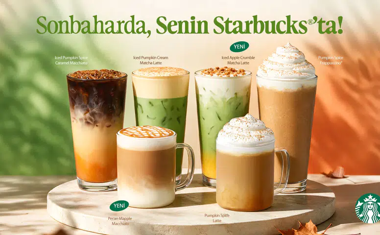 Sonbahar Rüzgarları Starbucks’ta Esti: Sezonun Özel Tatlarıyla Tanışma Fırsatı!