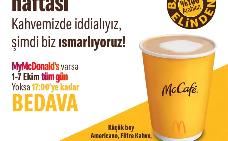 Ekim Ayında McDonald’s Türkiye'de Bir Kez Daha Kahve Keyfi Başlıyor!