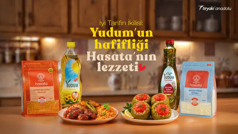 Tiryaki Anadolu'dan Yeni Kampanya: Yudum ve Hasata Markaları 'İyi Tarifin İkilisi' ile Bir Araya Geldi!