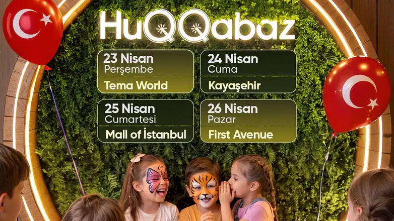 HUQQABAZ, 23 Nisan Ulusal Egemenlik ve Çocuk Bayramı’nı dört günlük atölye etkinlikleri ile coşkuyla kutluyor!